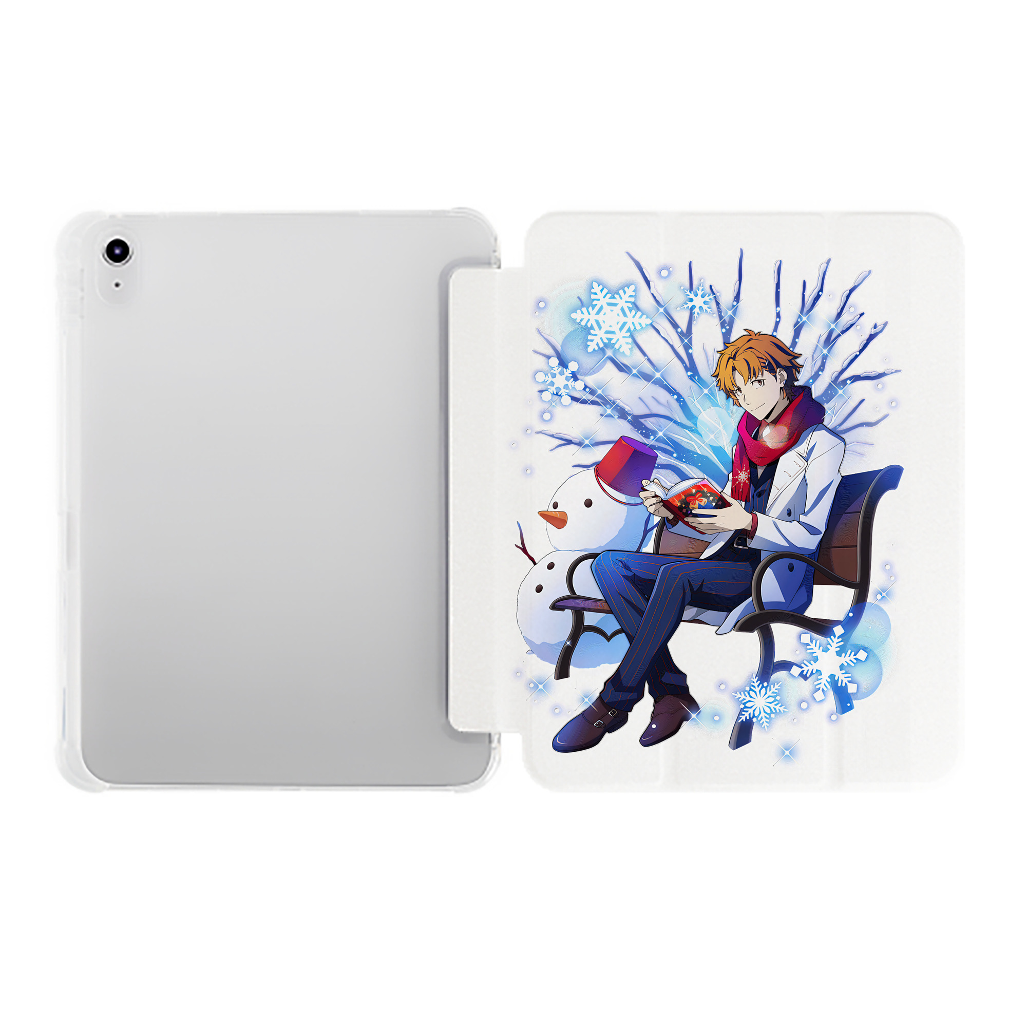 （画像用） 文豪ストレイドッグス Bungo Stray Dogs IPad ケース ペン収納付き 三つ折りスタンド PUレザー×シリコン 対応機種9.5/10.5/10.9インチ